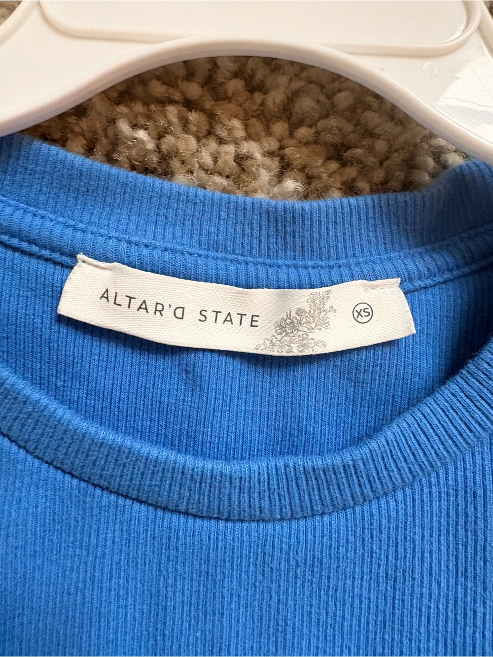 Altar’d State Blue Ruffle Top - Picture 3 of 5